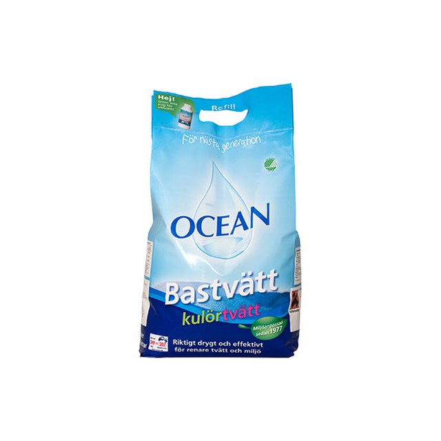Tvättmedel Ocean Bastvätt Parfymerad Refill 6,2kg - 1