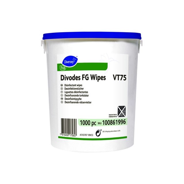 Desinfektionsmedel wipes Divodes FG VT29 - 1000 Pack - 1