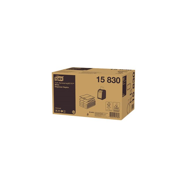 Dispenserservett Tork Xpressnap Fit Advanced N14, 22cm x 17cm, Vit - 6x720 Pack - 1