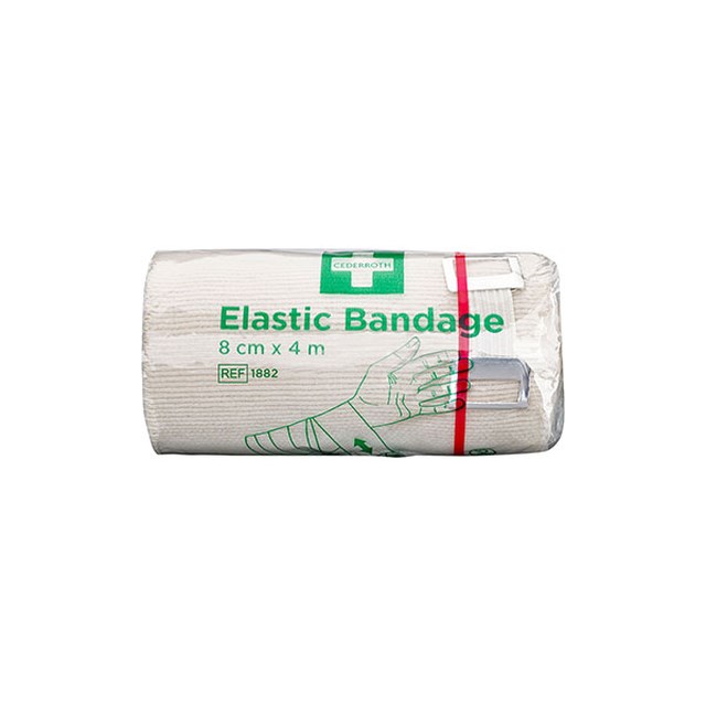 Bandage Cederroth Elastiskt Bandage m. Clips, 8cm x 4m - 1