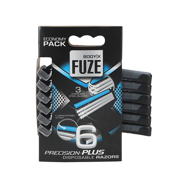 Engångsrakhyvlar Body-X Fuze Triple Blades - 6 Pack - 1