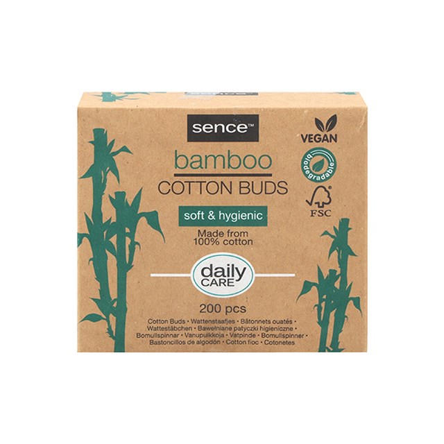 Bomullspinnar Sence Bamboo - 200 Pack - 1