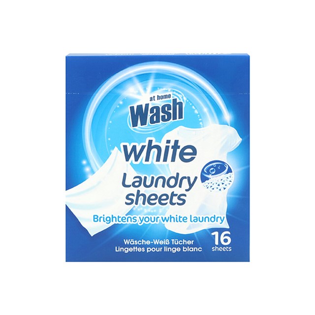 Tvättduk At Home Wash Laundry Sheets, White - 16 Pack - 1