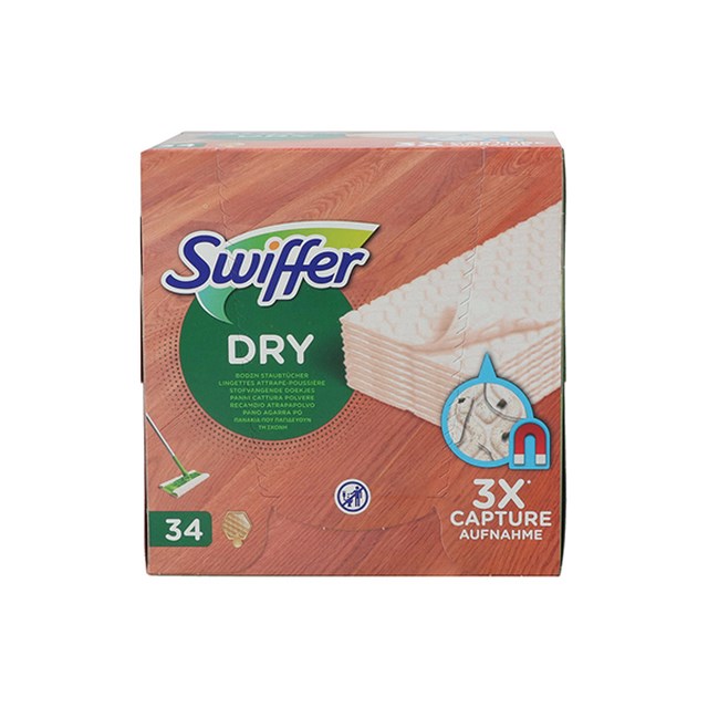 Golvduk Swiffer Floor Cleaning Wipes Dry Honey Wax, Refill - 34 Pack - 1