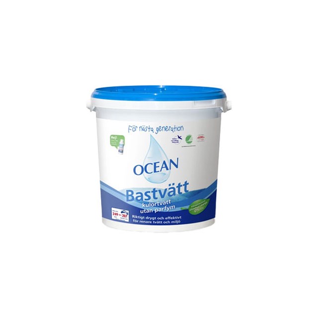 Tvättmedel Ocean Bastvätt, Hink, Oparfymerad, 6,2 kg - 1