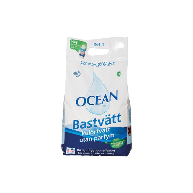 Tvättmedel Ocean Bastvätt, Refill, Oparfymerad, 6,2 kg - 1