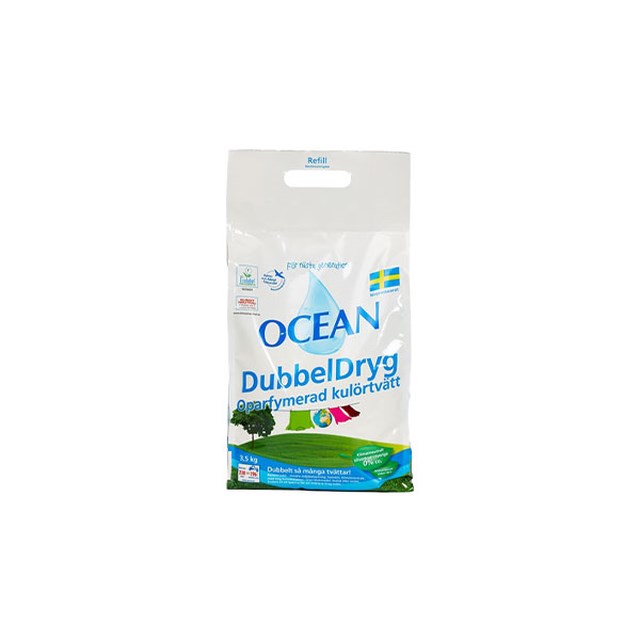 Tvättmedel Ocean DubbelDryg, Refill, Oparfymerad, 3,5 kg - 1