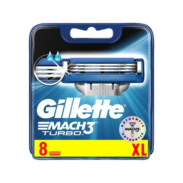 Gillette Blades Male Mach3 Turbo - 8 Pack - 1