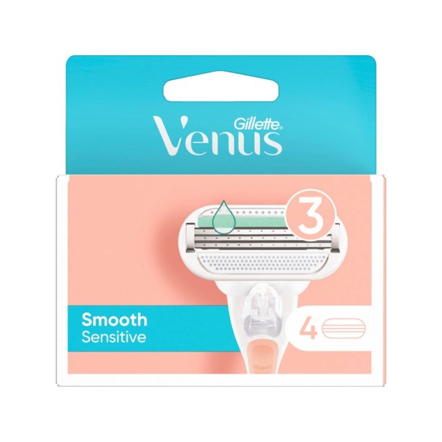 Rakbladshuvuden Gillette Venus Smooth Sensitive - 4 Pack - 1
