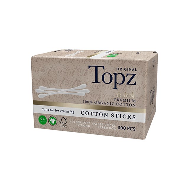 Topz Premium Bomullspinnar - 300 Pack - 1