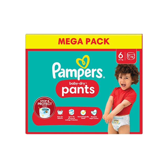 Pampers Baby Dry Pants S6 15+kg - 70 Pack - 1