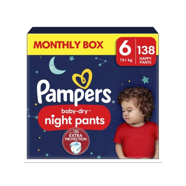 Pampers Baby Dry Night Pants S6 15+kg - 138 Pack - 1