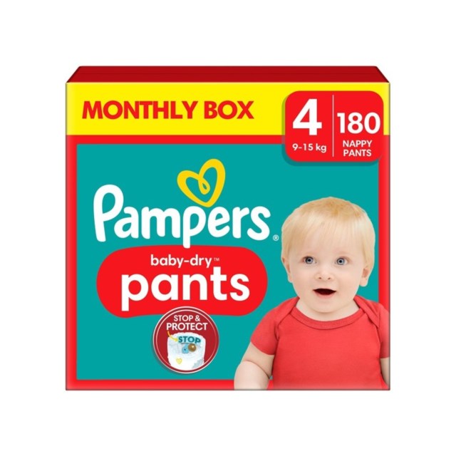 Pampers Baby Dry Pants S4 9-15kg - 180 Pack - 1