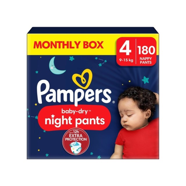 Pampers Baby Dry Night Pants S4 9-15kg - 180 Pack - 1