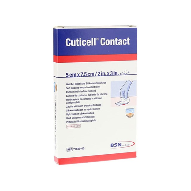 Sårkontaktlager Cuticell Contact, 5 cm x 7,5 cm - 5 Pack - 1