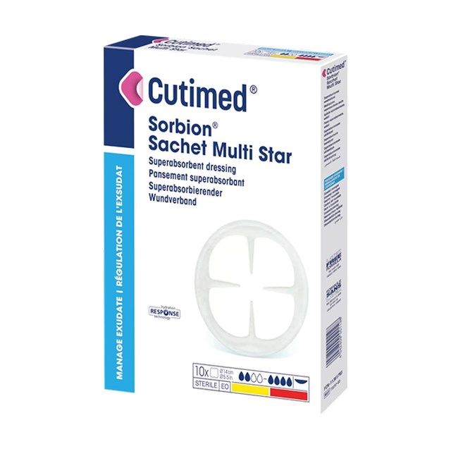 Cutimed Sorbion Sachet Multi Star 8cm 5p - 1