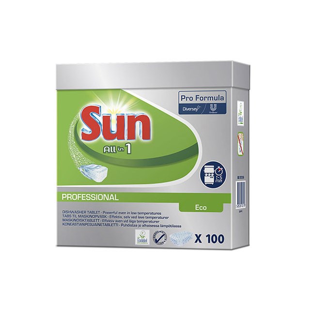 Maskindisktabletter Sun Professional All in 1 Eco, 100st - 1