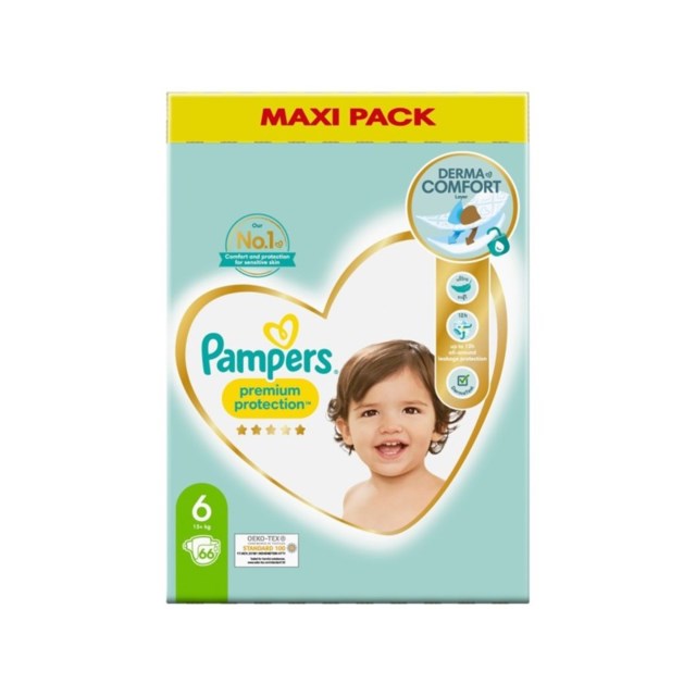 Pampers Premium Protection S6 13-18 kg - 66 Pack - 1