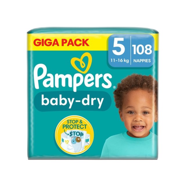 Pampers Baby Dry S5 11-16Kg - 108 Pack - 1