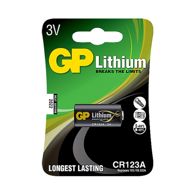 Batteri GP Litium CR123A - 1