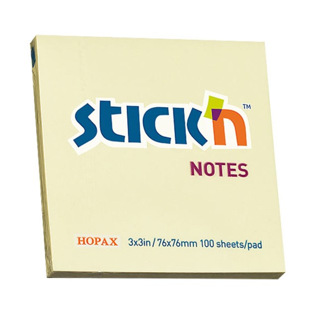Häftis Stick'n Notes 76x76mm gul - 1