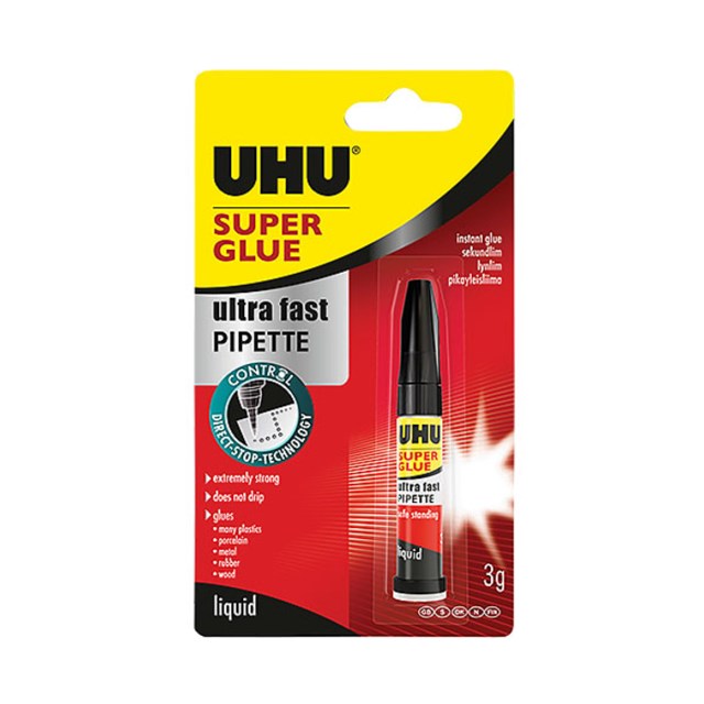 Snabblim UHU Super Ultra Fast Pipette 3g - 1