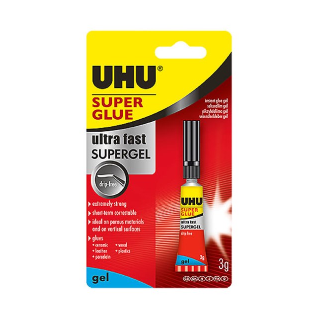 Snabblim UHU Super Ultra Fast Gel 3g - 1