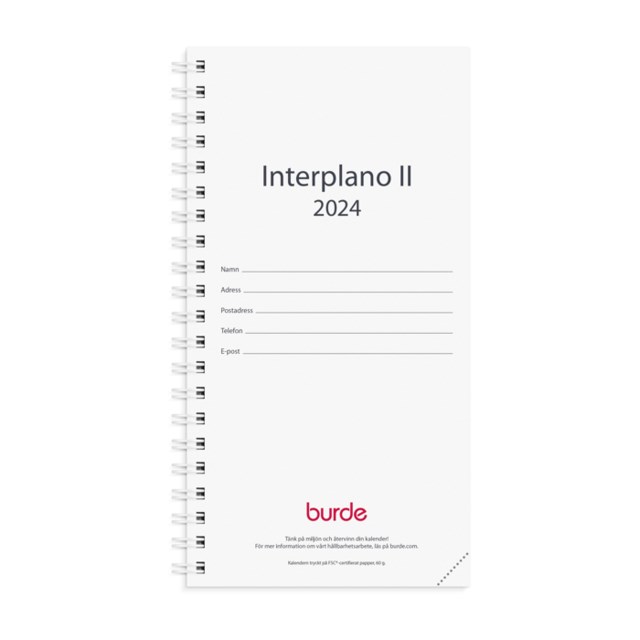 Burde Planner Kalendersats Interplano II 2024