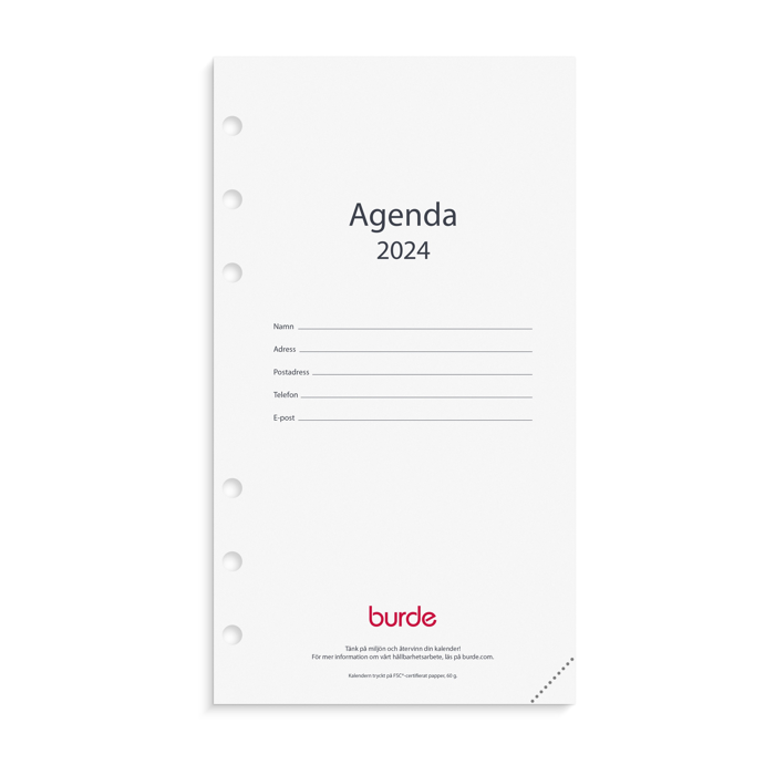 Burde Regent Kalendersats Agenda 2024