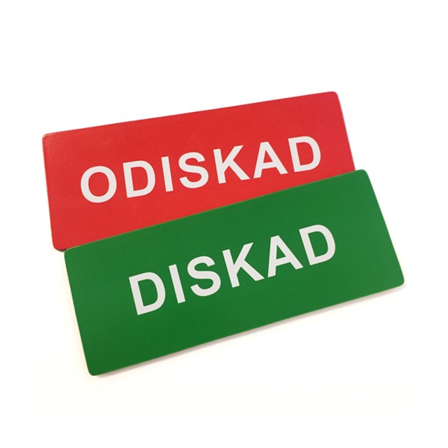 Skyltmagnet Odiskad/Diskad röd/grön - 1