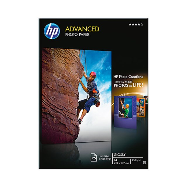 Fotopapper HP Advanced Glossy A4 250g 25ark/fp - 1