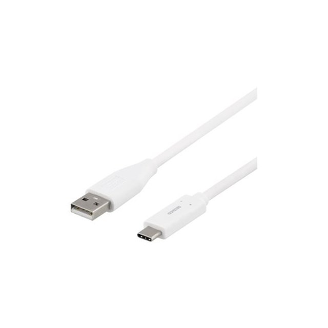 Kabel USB-C till USB-A Deltaco 1 m - 1