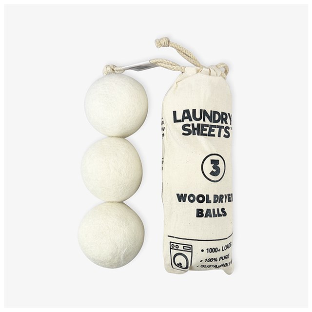 Laundry Sheets Wool Dryer Balls - 3 Pack - 1