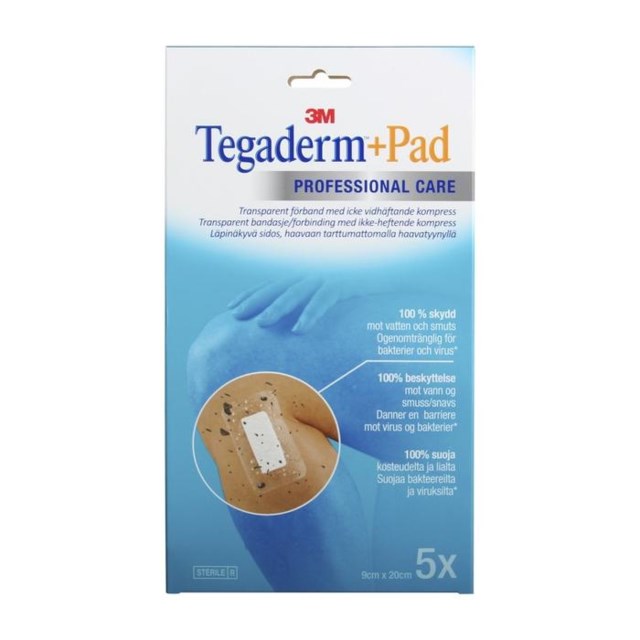 Tegaderm + Pad 9 x 20 cm, 5 st - 1