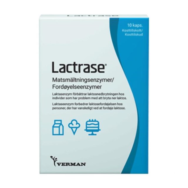 Lactrase laktasenzym 10 kapslar - 1