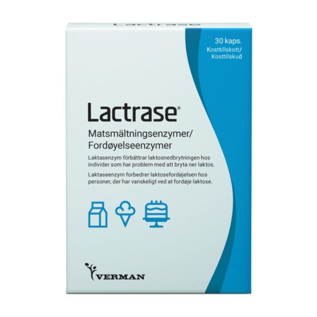 Lactrase laktasenzym 30 kapslar - 1