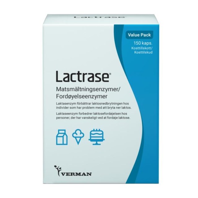 Lactrase Matsmältningsenzymer 150 kapslar - 1
