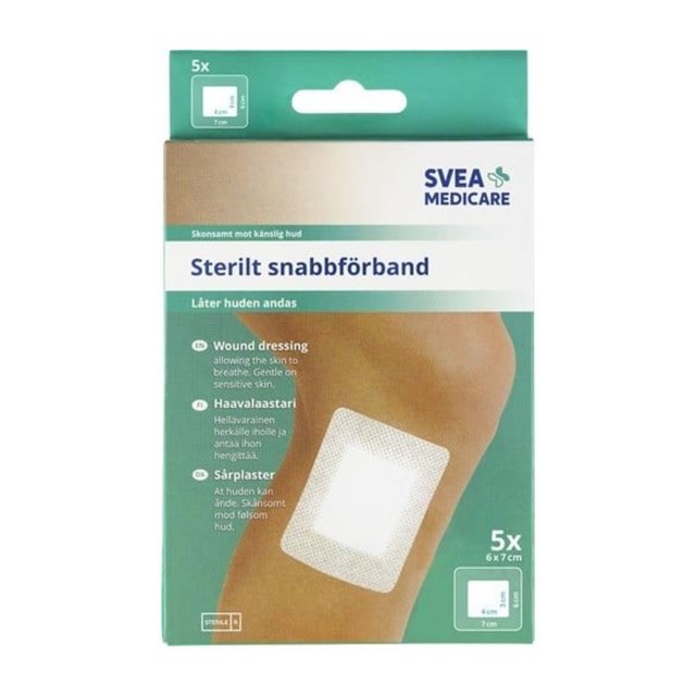 Svea Medicare Sterilt snabbförband 6 x 7 cm, 5 st - 1