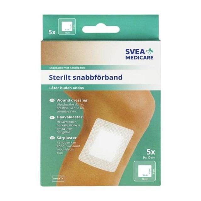Svea Medicare Sterilt snabbförband 9 x 10 cm, 5 st - 1