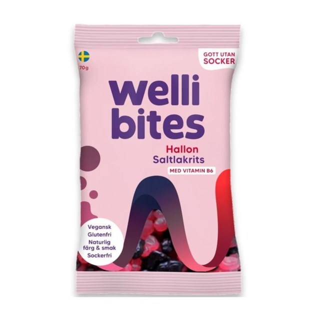 Wellibites Hallon & Saltlakrits 70 g - 1