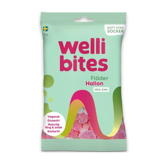 Wellibites Fläder & Hallon 70 g - 1