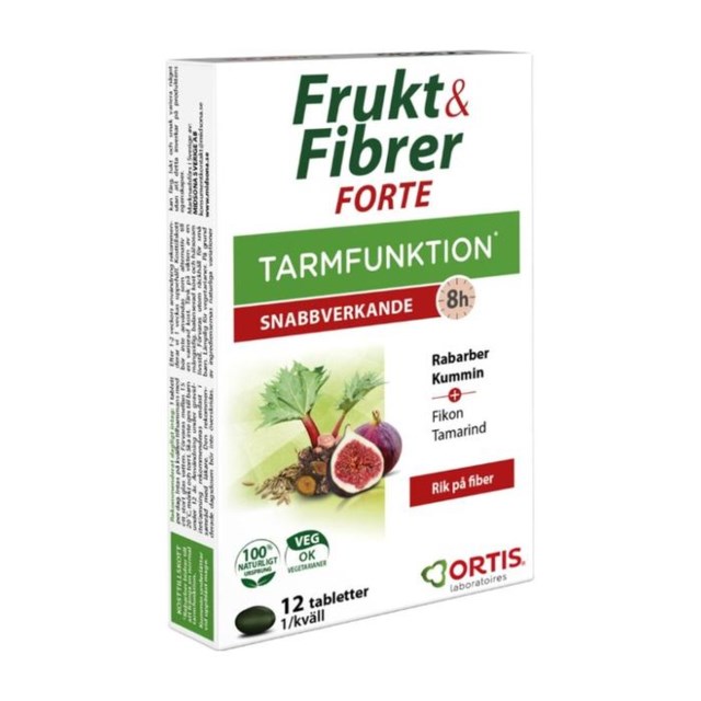 Frukt & Fibrer Forte 12 tabletter - 1