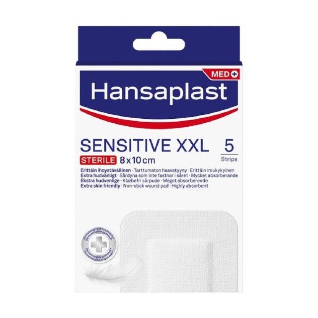 Hansaplast Sensitive XXL (8 x 10cm) 5 st - 1