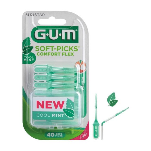 GUM Soft-Picks Comfort Flex Cool Mint Medium 40 st - 1