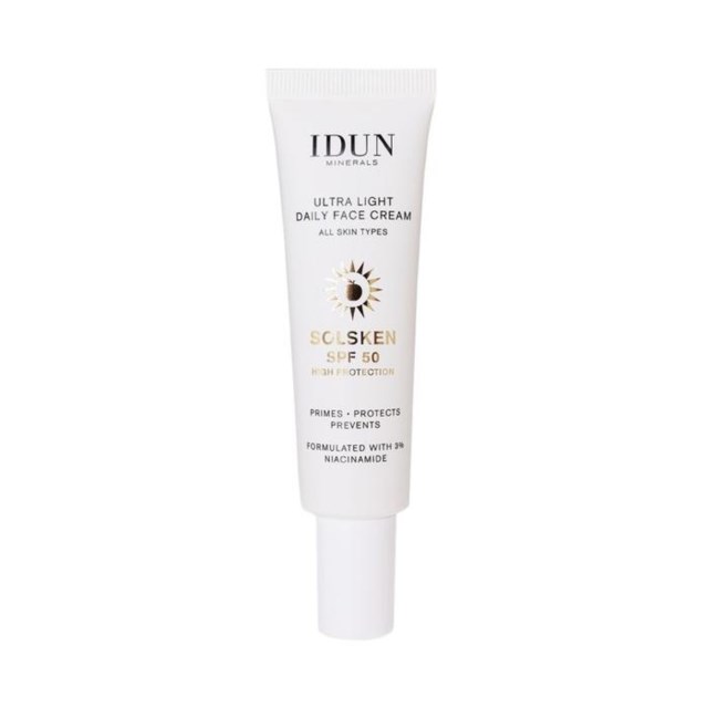 IDUN Minerals Ultra Light Daily Face Cream Solsken SPF 50 30 ml - 1