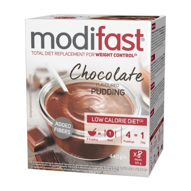 Modifast Low Calorie Diet Chocolate Pudding 8 x 55 g - 1