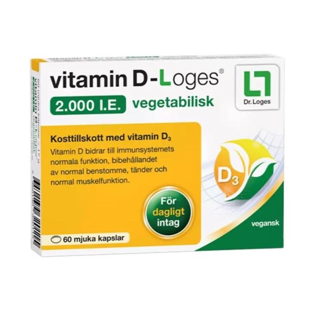 Dr. Loges Vitamin D-Loges 2000 I.E. Vegetabilisk - 60 Pack - 1