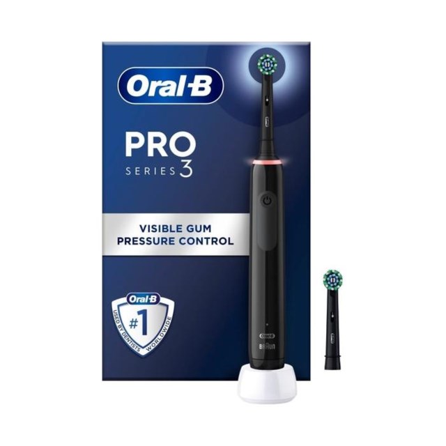 Oral-B Pro Series 3 Svart eltandborste med extra tandborsthuvud - 1