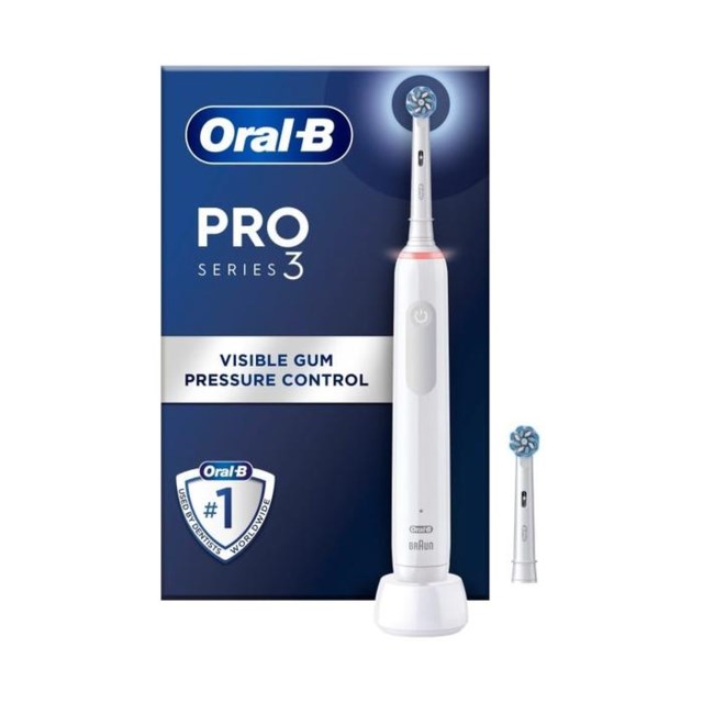 Oral-B Pro Series 3 Vit eltandborste med extra tandborsthuvud - 1