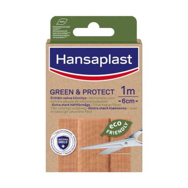 Hansaplast Green & Protect plåster 1m x 6cm - 1